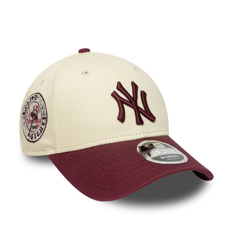 New York Yankees MLB Colour Block Cream 9FORTY M-Crown Adjustable Cap OSFM