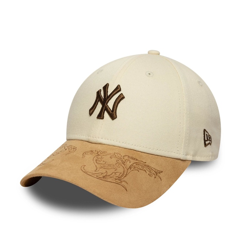 New York Yankees MLB Contrast Visor Cream 9FORTY Adjustable Cap OSFM