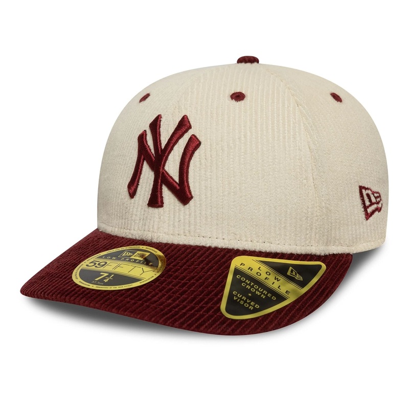 New York Yankees MLB Cord Cream Low Profile 59FIFTY Fitted Cap 6 7/8