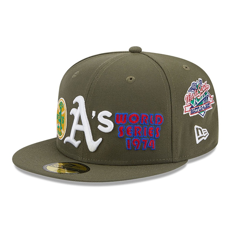 Oakland Athletics 59FIFTY MLB World Series Olive Cap 6-7/8