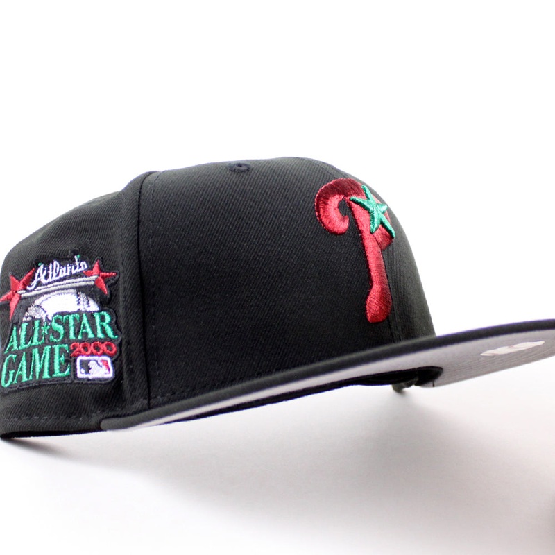Philadelphia Phillies 2000 All Star Game 59Fifty New Era Fitted Hat (Black and Gray Under Brim) 7
