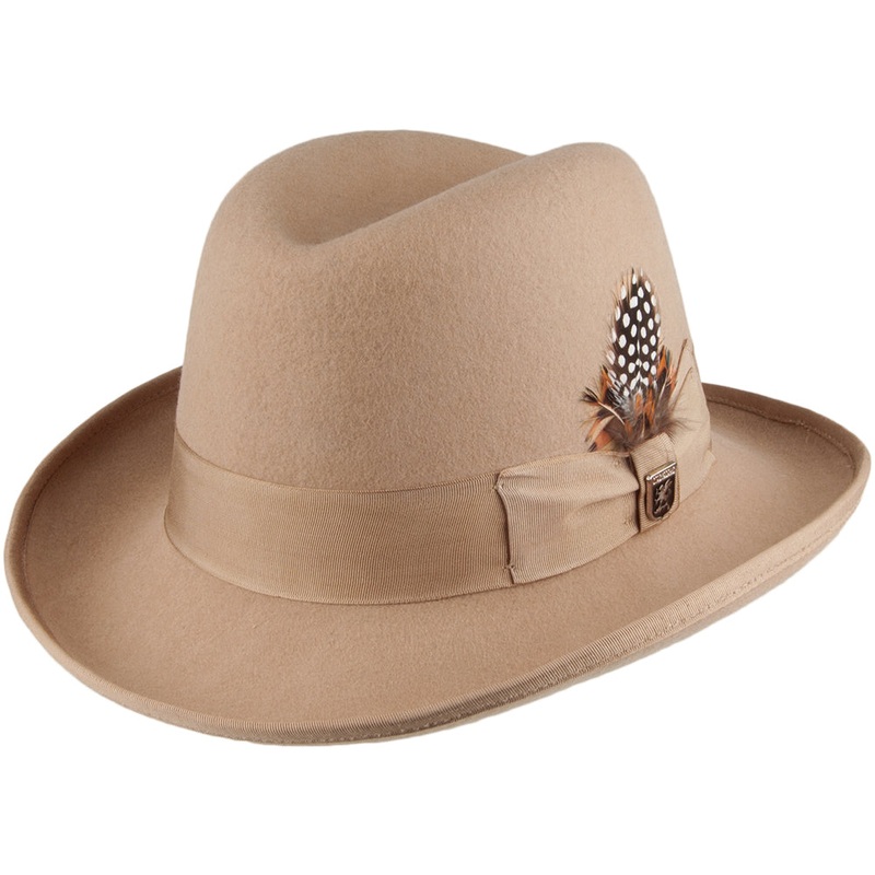 Stacy Adams Wool Felt Homburg – Camel S
