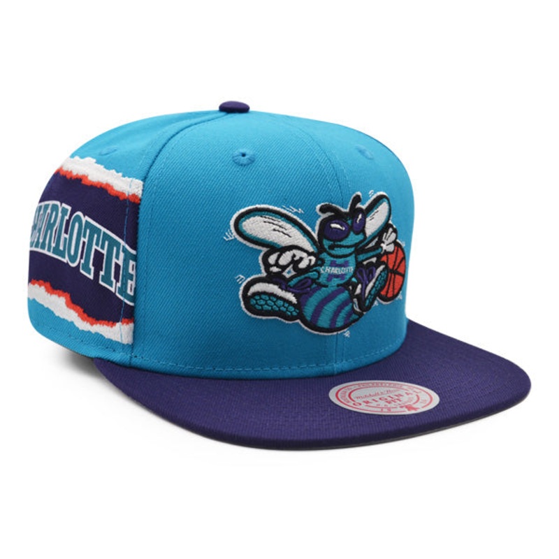 Charlotte Hornets Mitchell & Ness JUMBOTRON Snapback Hat – Vice Blue/Purple