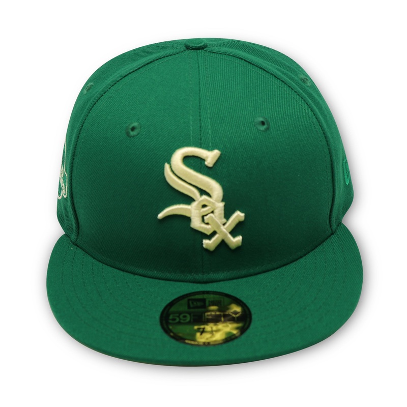 CHICAGO WHITESOX (GREEN) “2005 WORLDSERIES” NEW ERA 59FIFTY FITTED ( LEMON UNDER VISOR 67/8