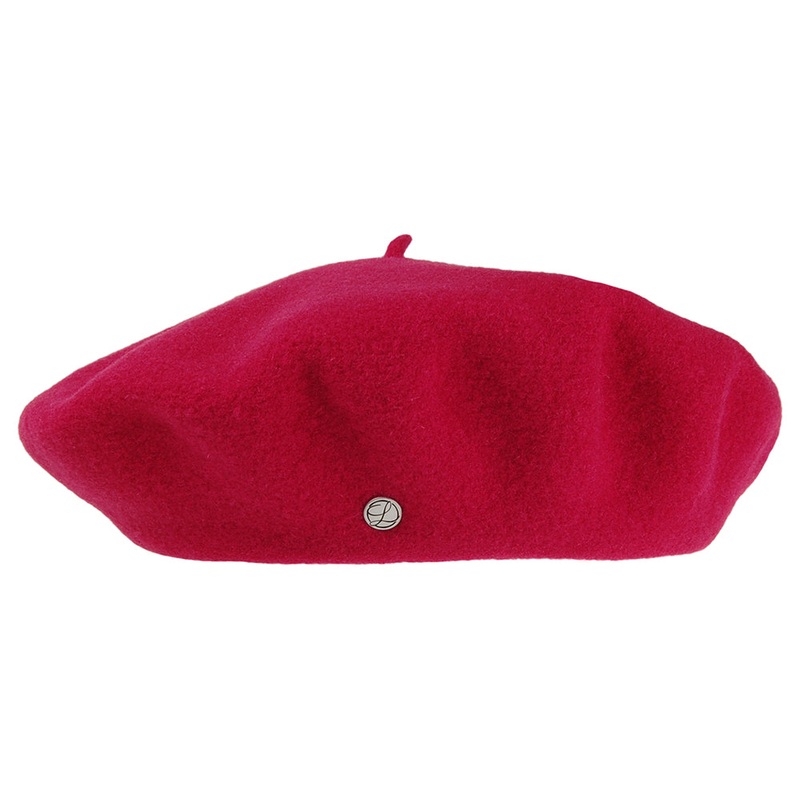 Hritage par Laulhre Hats Authentique Merino Wool Beret – Raspberry 1-Size