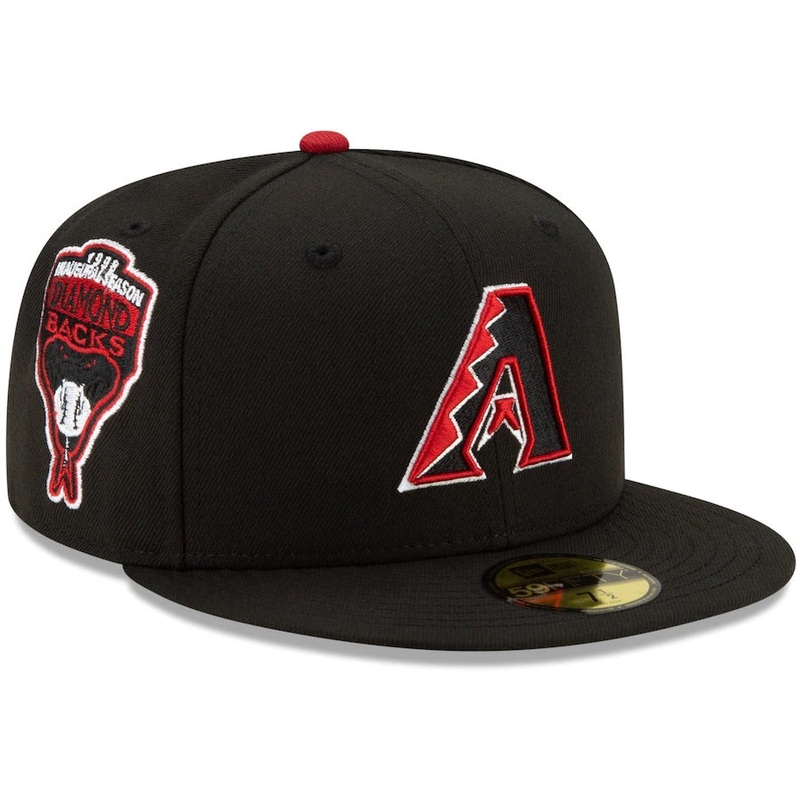 New Era Black Arizona Diamondbacks Authentic Collection 1998 Inaugural Season Replica Floral Undervisor 59FIFTY Fitted Hat