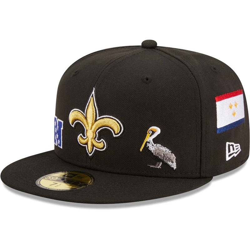 New Era Black New Orleans Saints Team Local 59FIFTY Fitted Hat