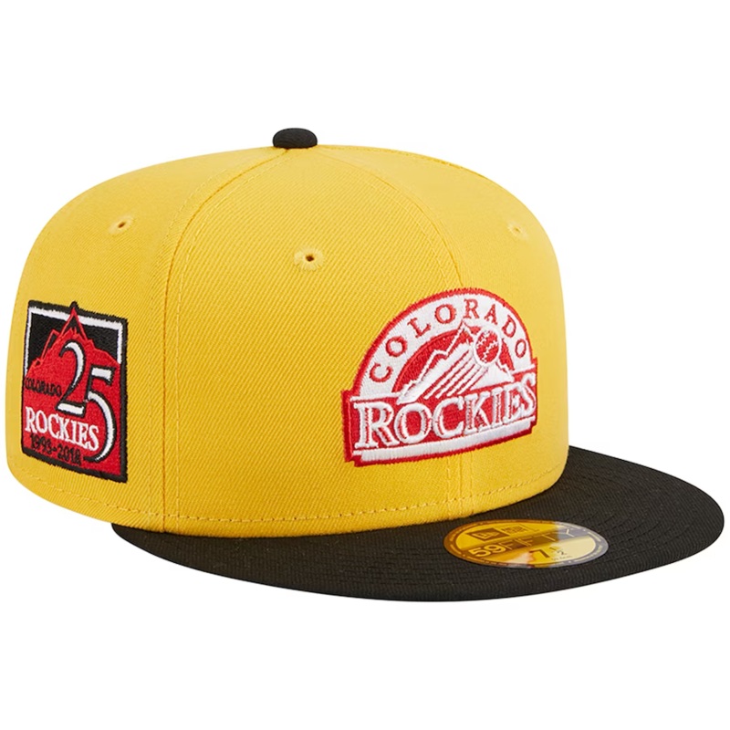 New Era Colorado Rockies Yellow/Black Grilled 2023 59FIFTY Fitted Hat