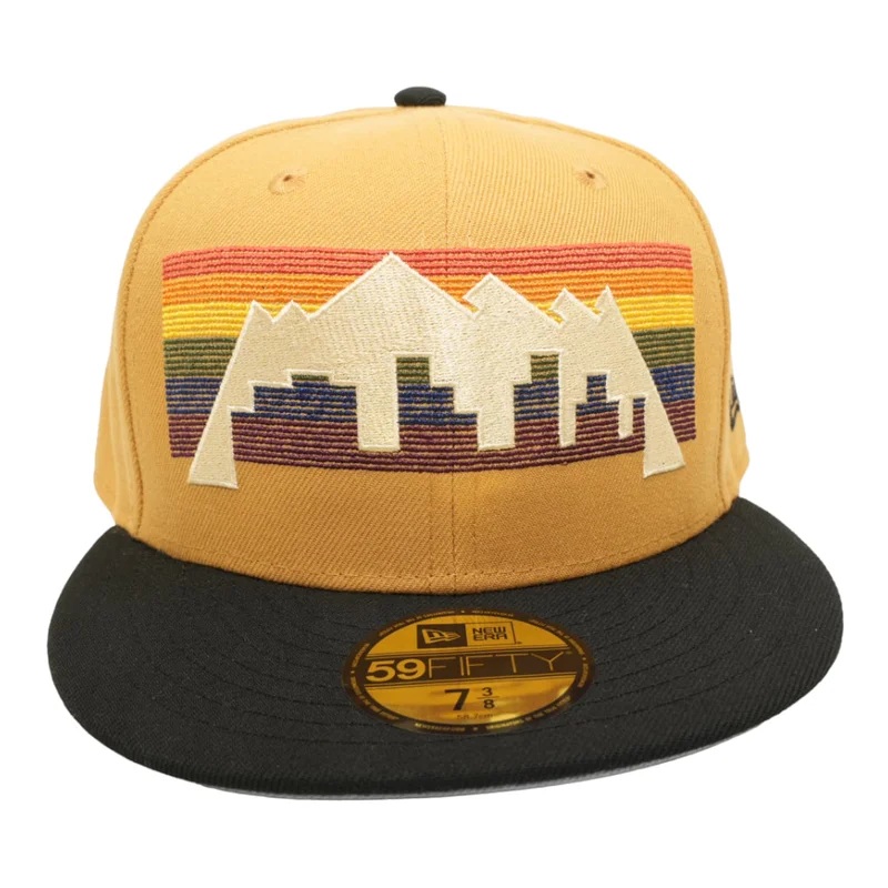 New Era Denver Nuggets Panama Tan/Black 59FIFTY Fitted Hat