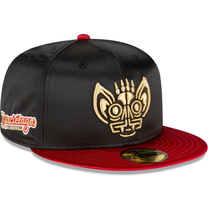 New Era Louisville Bats Black Satin 2023 59FIFTY Fitted Hat
