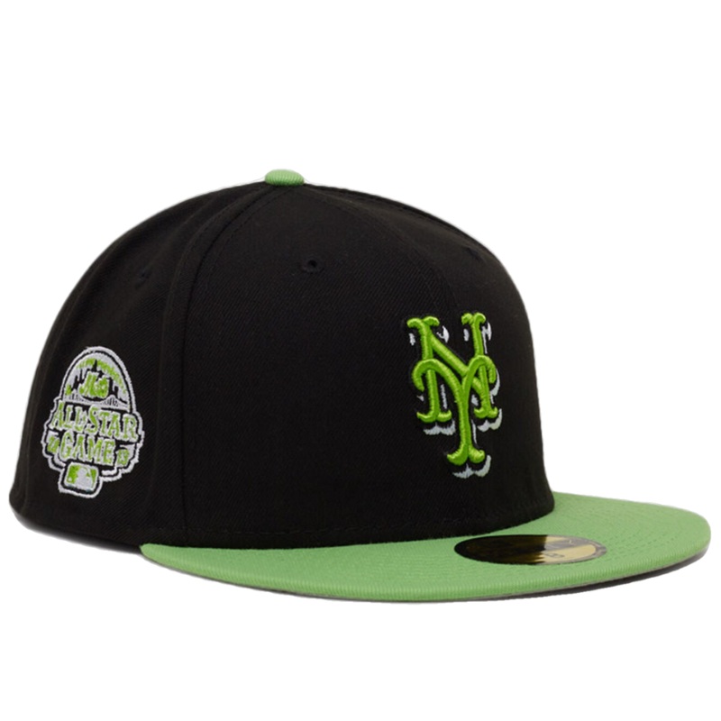 New Era Snipes x Black Men Heal New York Mets Black/Lime Green 59FIFTY Fitted Hat