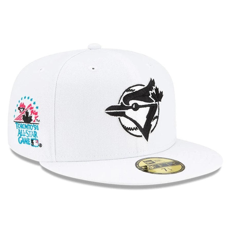 New Era White Toronto Blue Jays Floral Undervisor 59FIFTY Fitted Hat