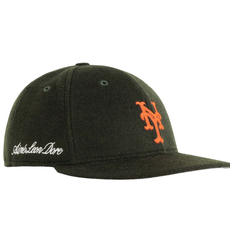 New Era x Aim Leon Dore New York Mets Moleskin Rifle Green Low Profile 59FIFTY Fitted Hat