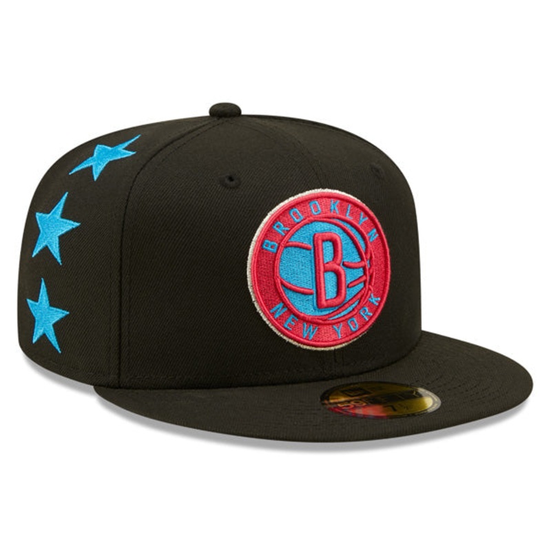 Brooklyn Nets New Era 2022 NBA All-Star Game Starry 59FIFTY Fitted Hat – Black/Vice-Red Bottom 8 1/8