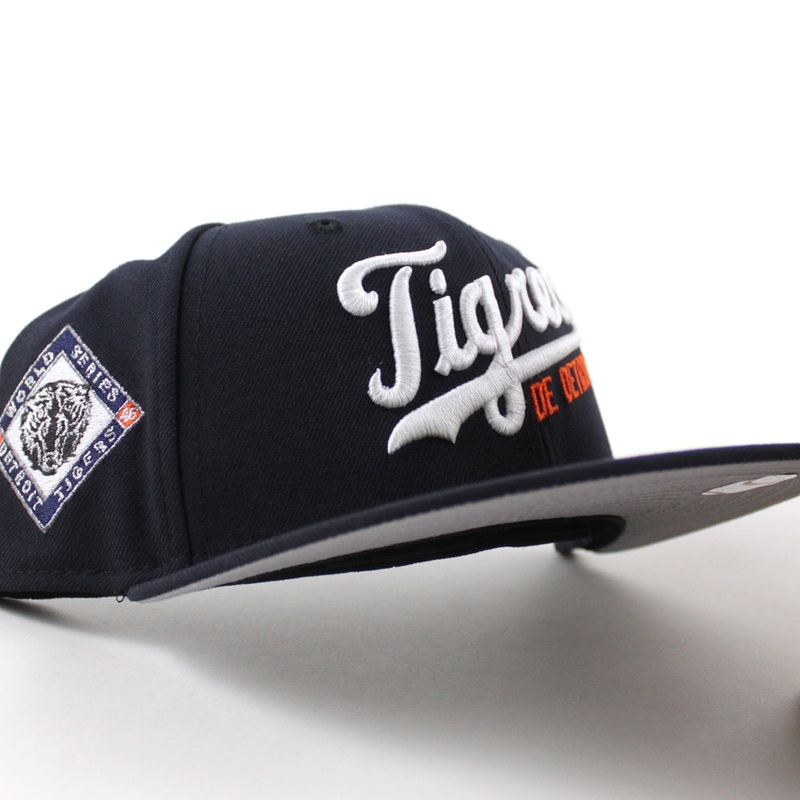 Detroit Tigers 1945 World Series New Era 59Fifty Fitted Hat (Navy Gray Under Brim) 7