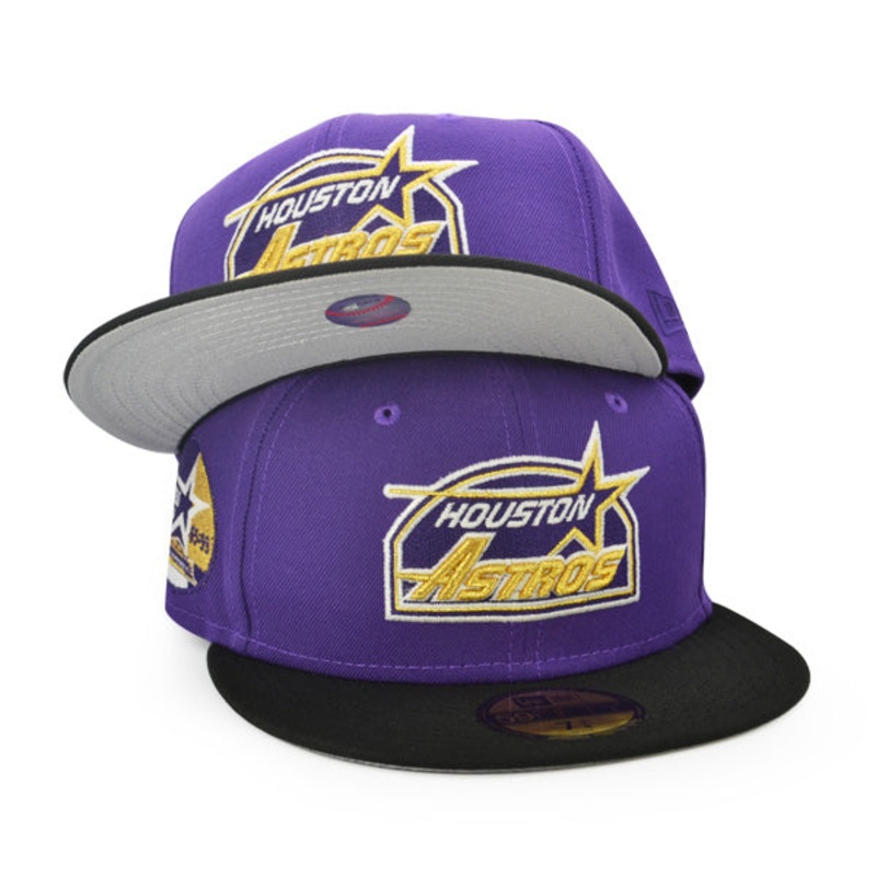 Houston Astros 35 Years Exclusive New Era 59Fifty Fitted Hat – Purple/Black 6 7/8