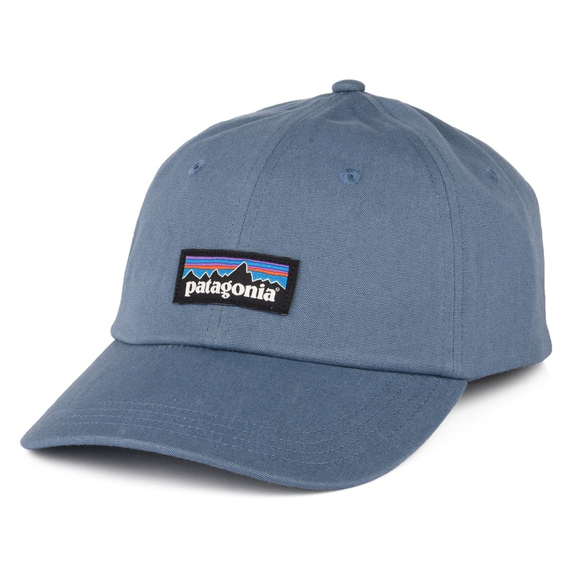Patagonia Hats P-6 Label Trad Organic Cotton Baseball Cap – Smoke Blue Adjustable