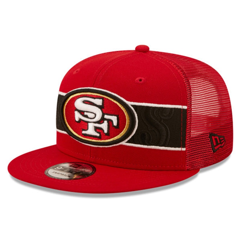 San Francisco 49ers New Era NFL TONAL BAND TRUCKER 9FIFTY Snapback Hat – Red/Black