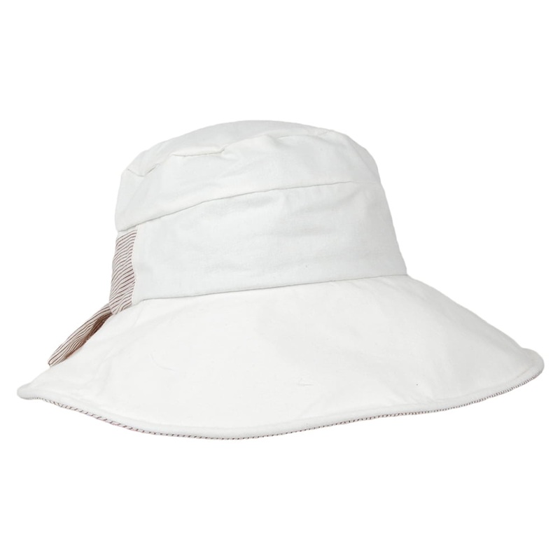 Scala Hats Kissimmee Cotton Shapeable Cloche – White 1-Size