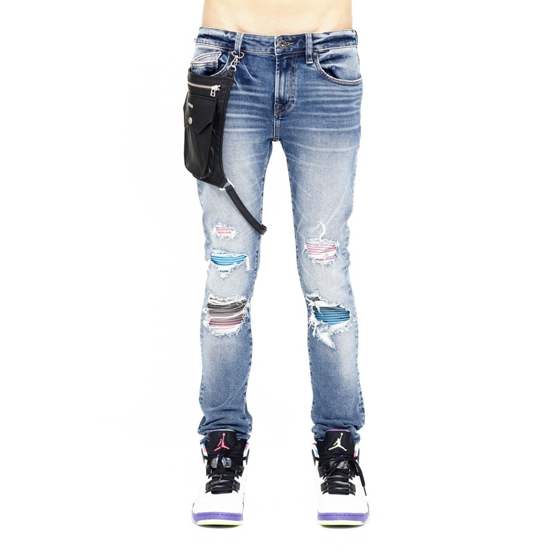 TYE DYE PUNK SUPER SKINNY JEANS MOTO IN STOKE 30
