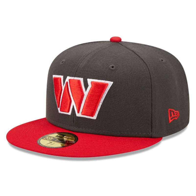 Washington Commanders NFL Exclusive New Era 59FIFTY Fitted Hat -Charcoal/Red 7