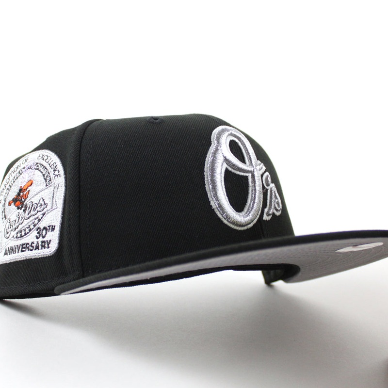 Baltimore Orioles 30th Anniversary 59Fifty New Era Fitted Hat (Black Gray Under Brim) 7