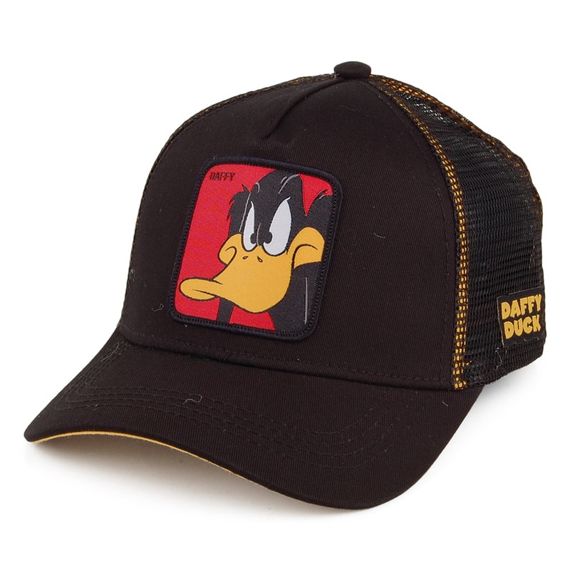 Capslab Daffy Duck Trucker Cap – Looney Tunes – Grey-Black Adjustable
