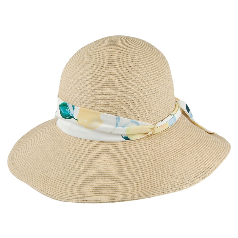 Joules Hats Violet Sun Hat With Detachable Scarf – Natural-Yellow 1-Size