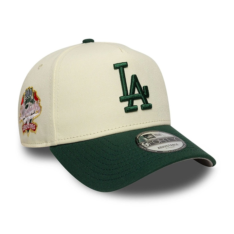 LA Dodgers Chrome White And Dark Green 9FORTY A-Frame Adjustable Cap OSFA