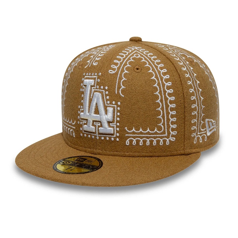 LA Dodgers Gingerbread Beige 59FIFTY Fitted Cap 6 7/8