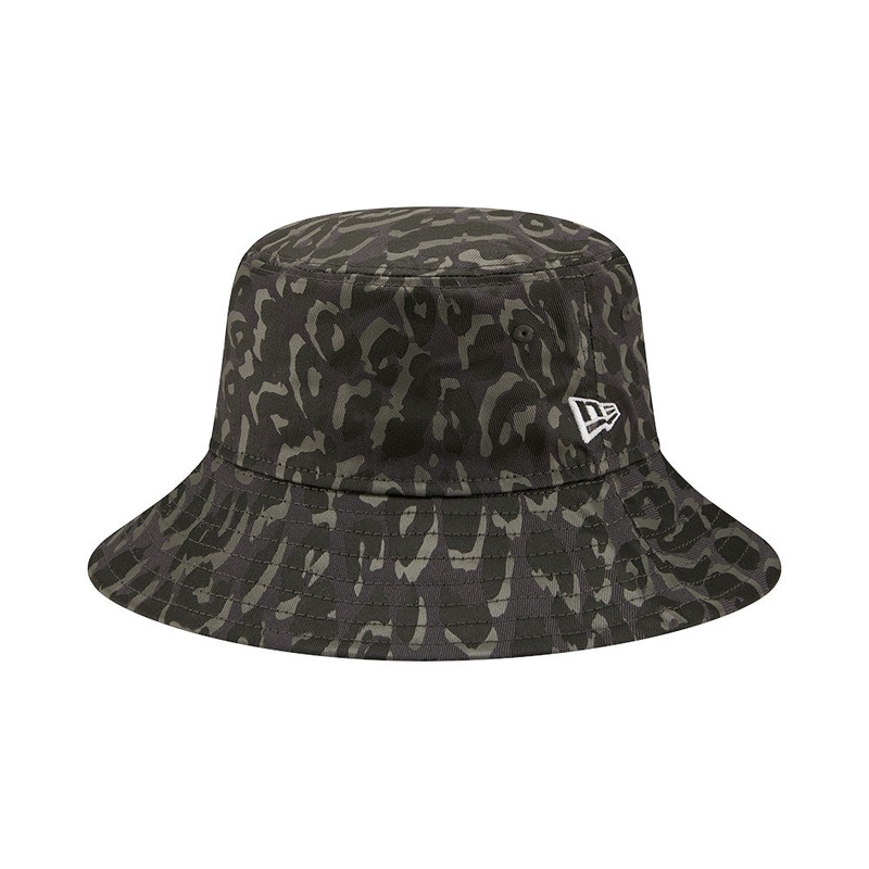 New Era Bucket Patterned Tapered Black Hat S