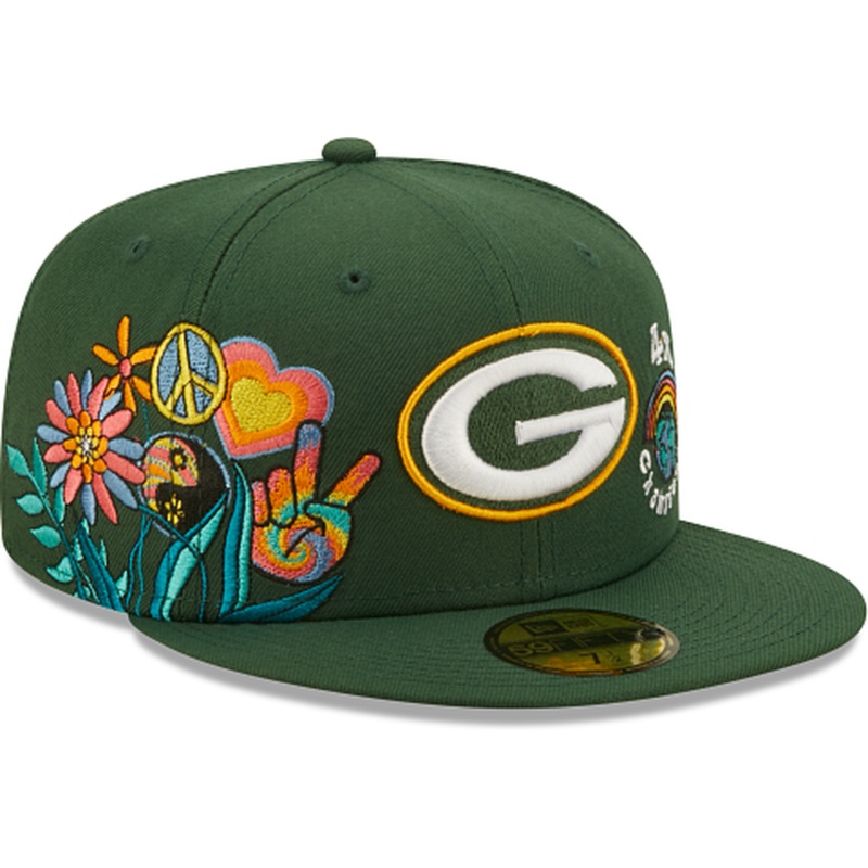 New Era Green Bay Packers Groovy 2022 59FIFTY Fitted Hat