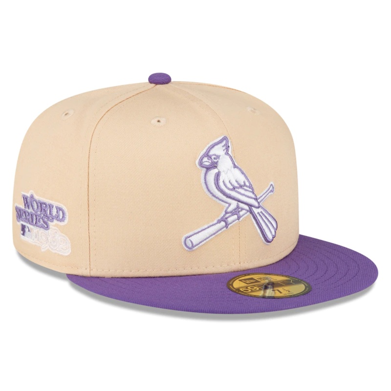 New Era St. Louis Cardinals Peach/Purple 1982 World Series 59FIFTY Fitted Hat