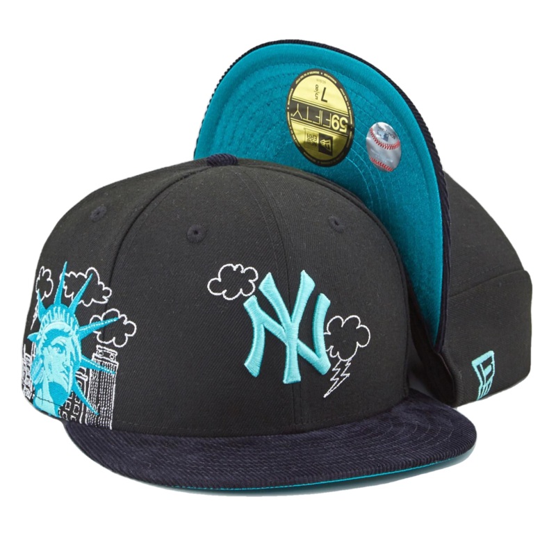 New Era x Eblens New York Yankees Black/Sky Blue 2022 59FIFTY Fitted Hat
