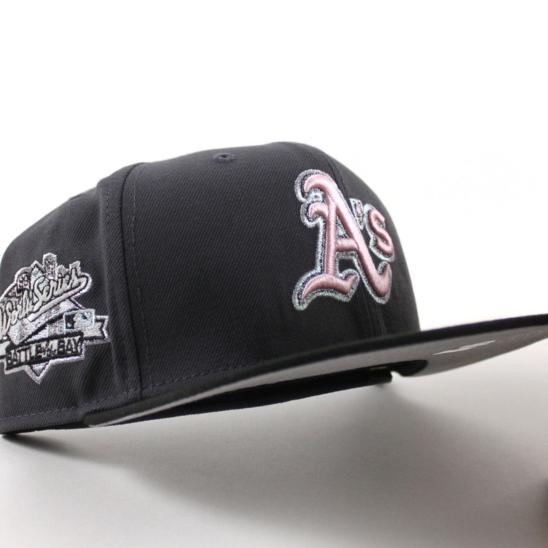 Oakland Athletics Battle Of The Bay New Era 59Fifty Fitted Hat (Graphite Black Gray Under Brim) 7