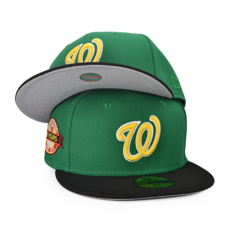 Washington Nationals BHM 10 YEAR ANNIVERSARY Exclusive New Era 59Fifty Fitted Hat – Green/Black 7