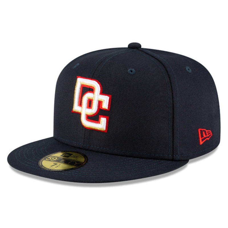 Washington Nationals New Era LIGATURE 59FIFTY Fitted MLB Hat – Navy 6 7/8
