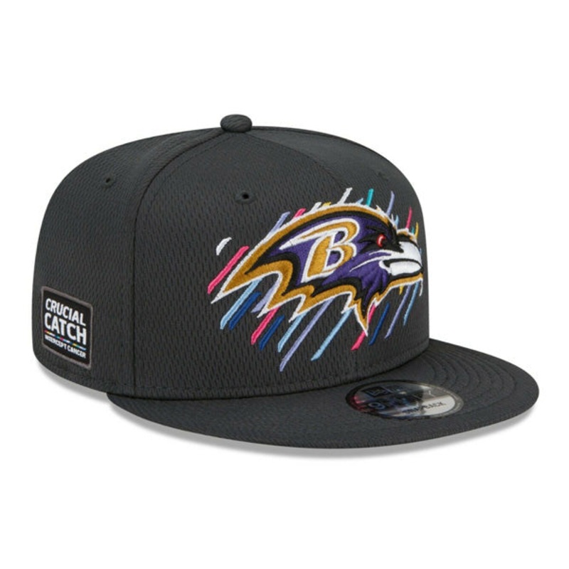 Baltimore Ravens New Era 2021 NFL Crucial Catch 9Fifty Snapback Adjustable Hat – Charcoal