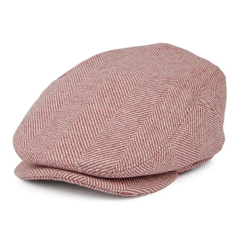 Barts Ixia Herringbone Flat Cap – Pink-White S