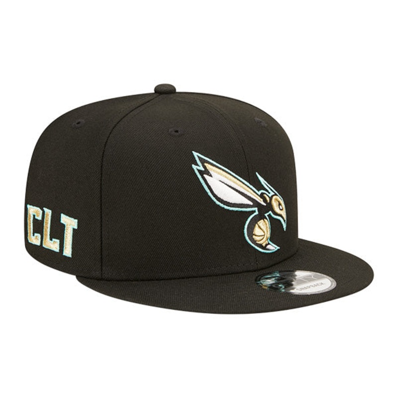 Charlotte Hornets New Era NBA 2022-23 CITY EDITION Alternate 9Fifty Snapback Hat – Black/Gold/Mint