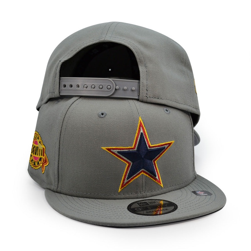 Dallas Cowboys New Era Exclusive SUPER BOWL XXVlll 9Fifty Snapback Hat – Gray