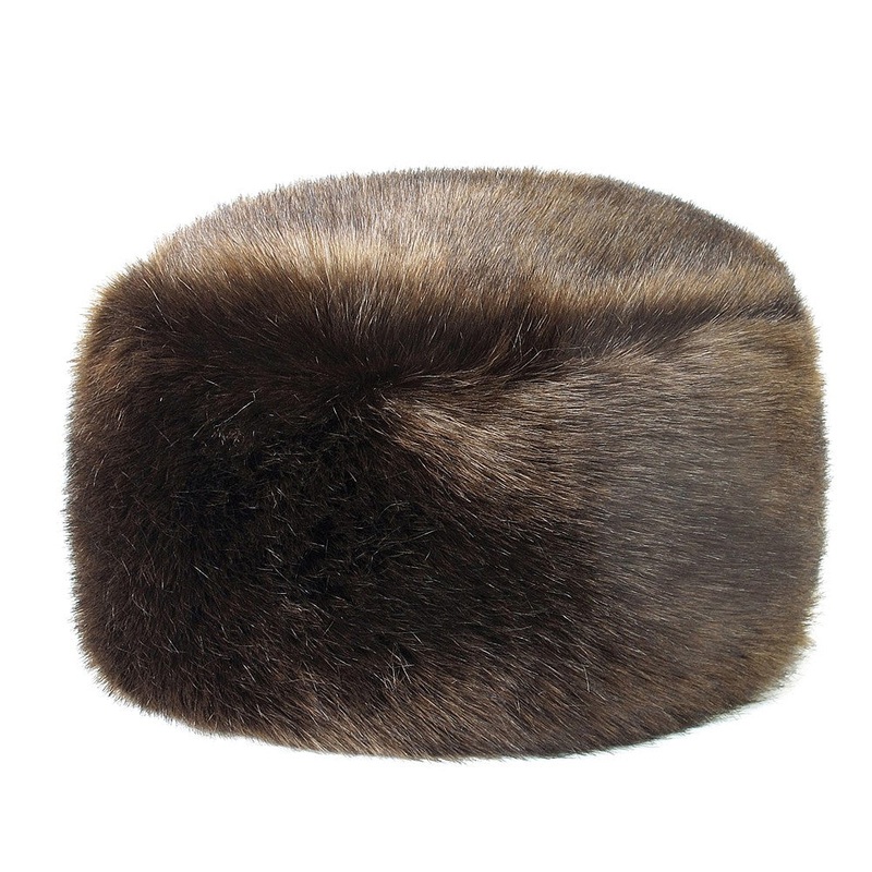 Helen Moore Womens Faux Fur Winter Pillbox Hat – Brown Small/Medium