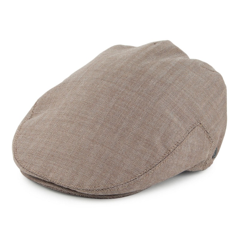 Jaxon & James Chicago Herringbone Flat Cap – Bronze S