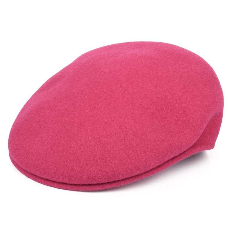Kangol 504 Wool Flat Cap – Hot Pink S