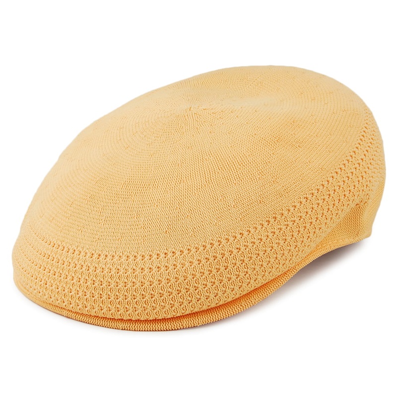 Kangol Tropic 504 Ventair Flat Cap – Mustard S