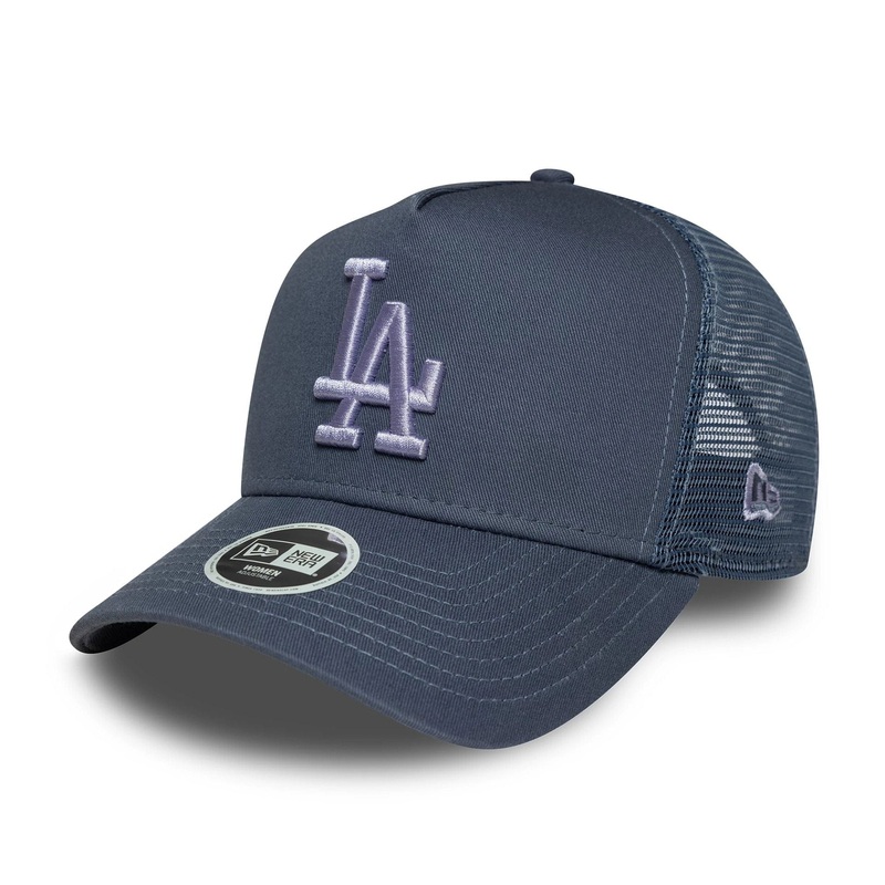 LA Dodgers Womens MLB League Essential Dark Blue 9FORTY A-Frame Trucker Adjustable Cap OSFM