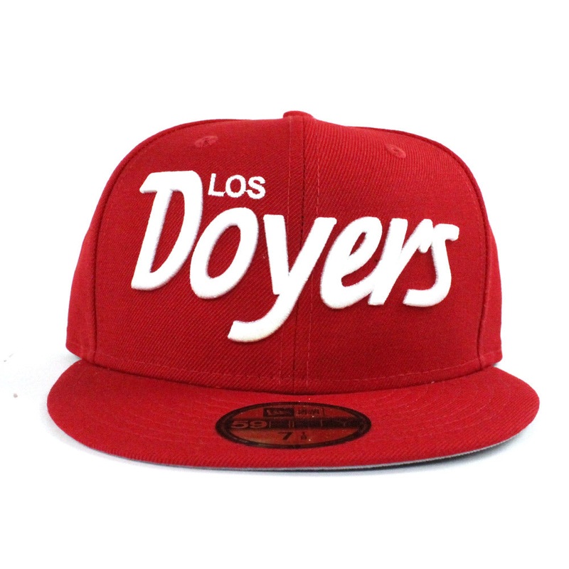 Los Doyers New Era 59Fifty Fitted Hat (Red Gray Under Brim) 7