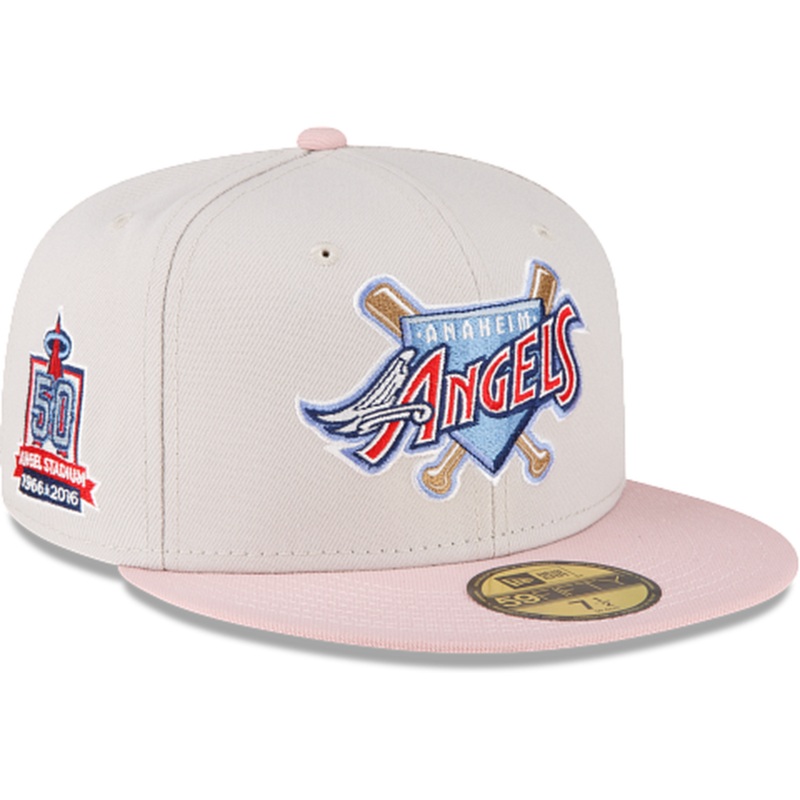 New Era Just Caps Stone Pink Los Angeles Angels 2023 59FIFTY Fitted Hat