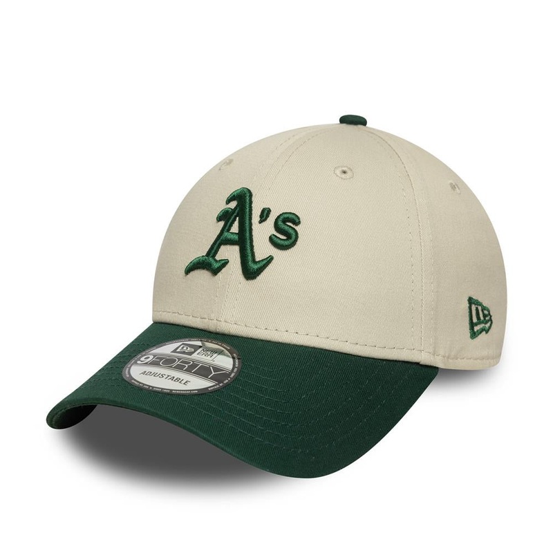 Oakland Athletics 9FORTY MLB Colour Block Stone Cap One Size