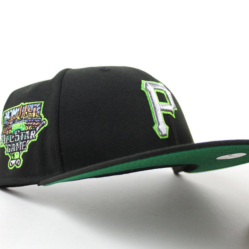 Pittsburgh Pirates 2006 All Star Game 59Fifty New Era Fitted Hats (Black Green Under Brim) 6 7/8